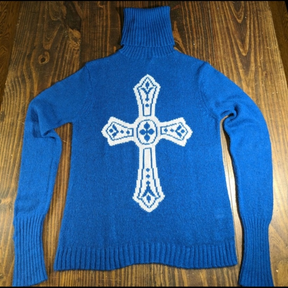 Wildfox: wool blend blue sweater S